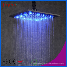 Cabezal de ducha Fyeer Big LED Color Square Black Rainfall